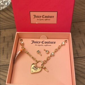 Juicy Couture necklace and earrings set